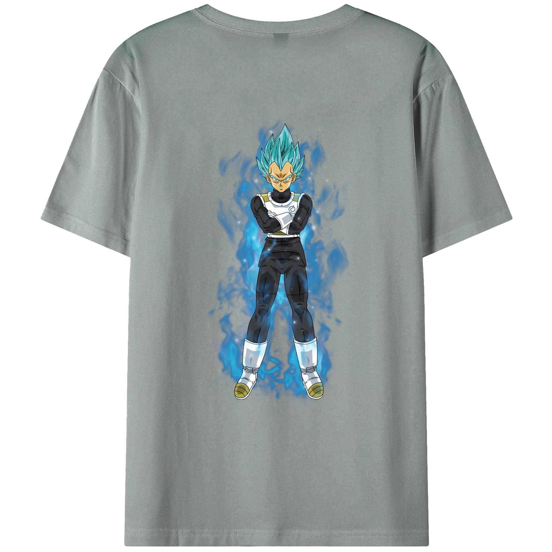 （画像用） ドラゴンボール ベジータ四世（Bejīta Yonsei）DRAGON BALL Vegeta IV 綿100％ メンズ半袖Tシャツ（バックプリント） 通気性